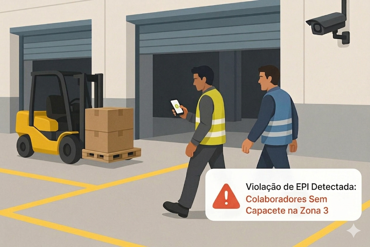 Notificação de EPI e conformidade em campo